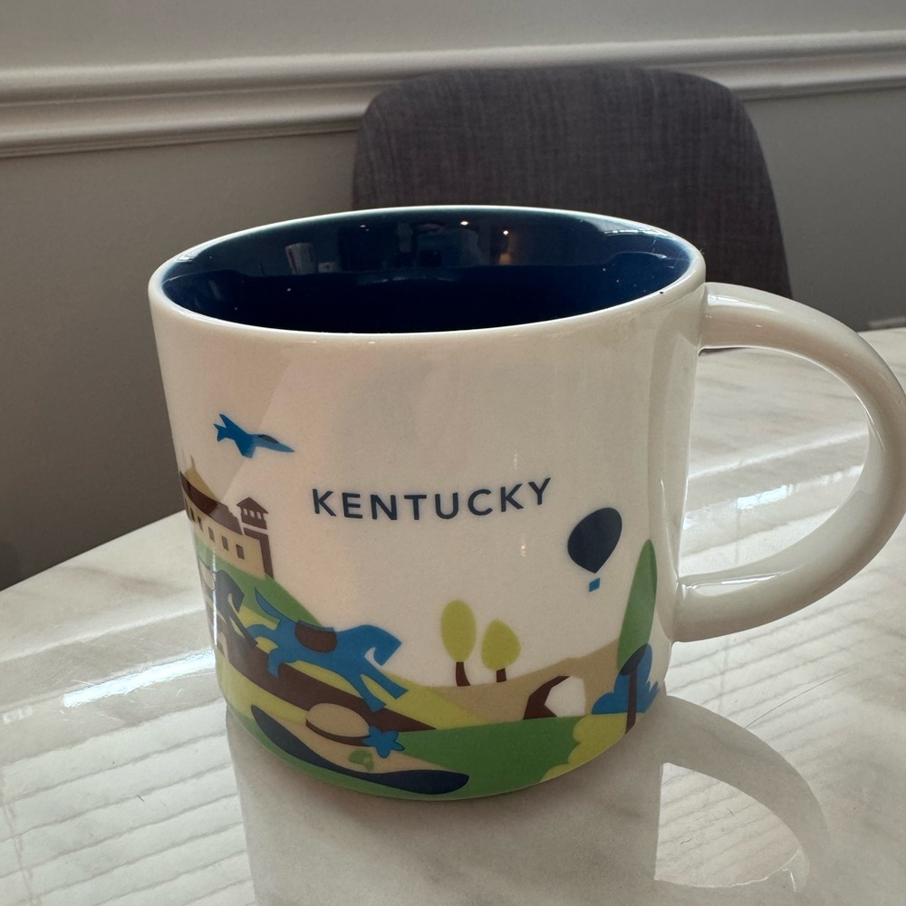 Starbucks Kentucky Scenic Mug - White and Blue